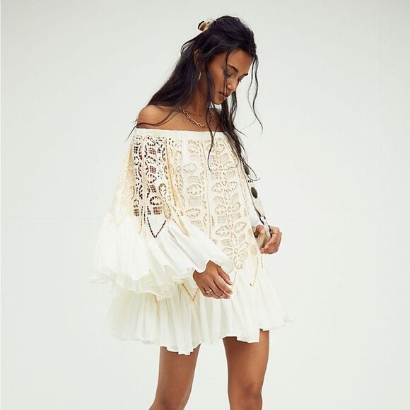 Free People - Daisy Cutwork Mini Dress - Picture 6 of 8